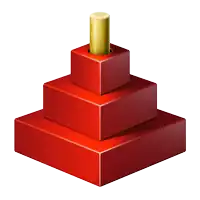 Red Logo (stylized Tower of Hanoi)