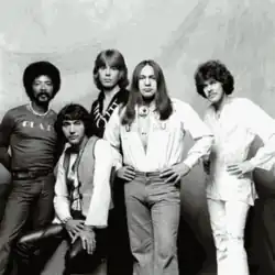 Redbone in 1977: Plato T. Jones, Pat Vegas, Jack White, Lolly Vegas, Jeff Silverman