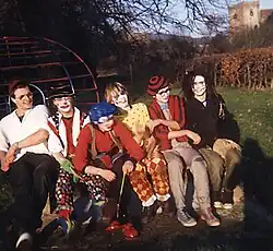 Nervous Recreation era line up. L–R: Bob, Adrian, Stompy, Johnny Karma, Bic, Ian aka Zag.