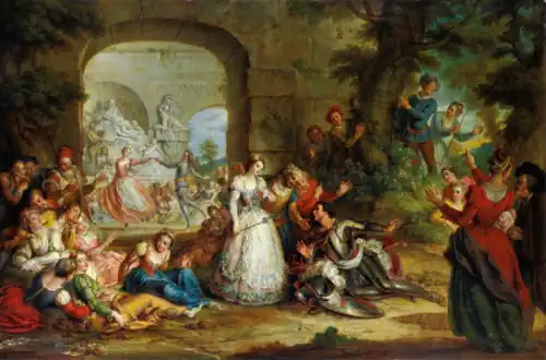 Roland and The Marriage Of Angelique by Charles-Antoine Coypel