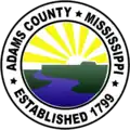Official seal of Adams County, Mississippi