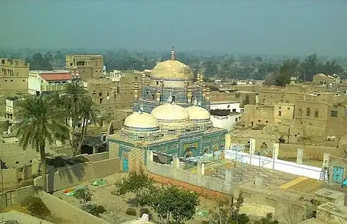 The Shahi Mosque of Seetpur, with the tomb of Tahir Khan in background