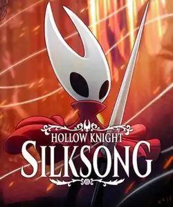 Cover art, depicting Hornet and the Hollow Knight: Silksong logo