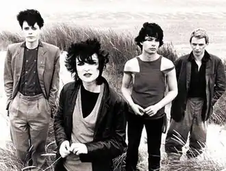 The band in 1979, left to right: Kenny Morris, Siouxsie Sioux, John McKay and Steven Severin