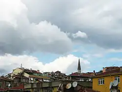 Typical view of Sultantepe: apartment building rooftops and minaret of Bâkî Efendi Mosque.