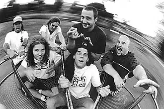 L–R: Brian Lehfeldt, Scott Heard, Dave Merrick, Davey Nipples, Hans Wagner, Ryan Moore