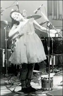 Tappi Tíkarrass on stage (1982)