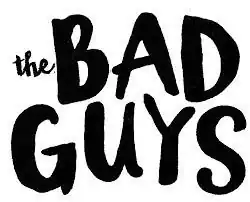 Logo for Aaron Blabey's "The Bad Guys" book series, marked in black. An orange variant of this logo is used as the logo for the subsequent media franchise loosely based on this series produced by DreamWorks Animation.