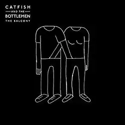 White outlines of two headless people pleasuring each other's genitals set upon a black background. The band name and album title are written in the top left corner.