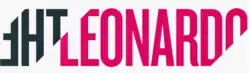 Black and pink text reading "The Leonardo"