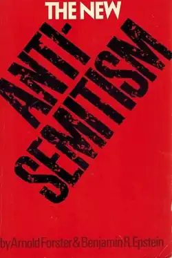 Red and black cover with the word Anti-Semitism tilted