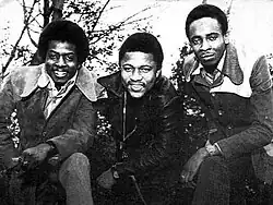 Image of the Pioneers with (from left to right), Winston Hewitt, Sydney Crooks and Derrick Crooks