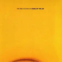 A yellow background with a part of a dark red circle at the bottom