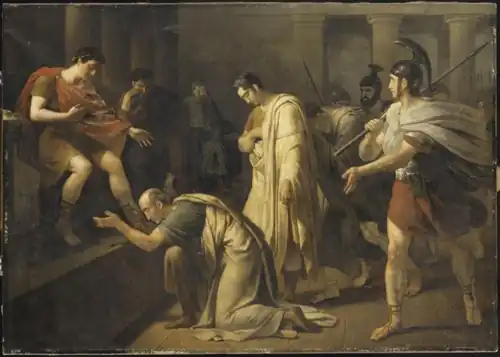 Titus pardons the conspiring senators by François Joseph Heim