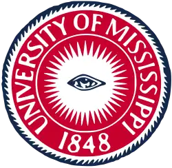 University of Mississippi seal, with a radiating All-Seeing Eye at the center