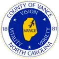 Official seal of Vance County, North Carolina