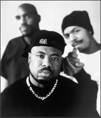WC (middle), Big Gee (left) and DJ Crazy Toones (right)