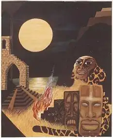 "Wide Awake" is a painting from the Fantasy Landscapes series, 1970s