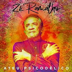 A picture of Zé Ramalho with psychedelic colors