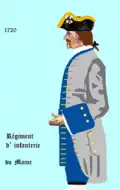 régiment du Maine de 1720 à 1734