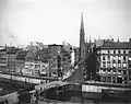 Vue vers le bas de la Grünstraße jusqu'à la Petrikirche, 1903.