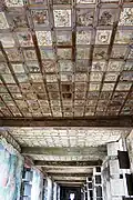 Oiron, château, grande galerie Renaissance et plafond du XVIIe&nbsp;siècle.