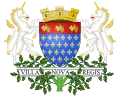 Blason de Villeneuve-le-Roi avec les ornements extérieurs