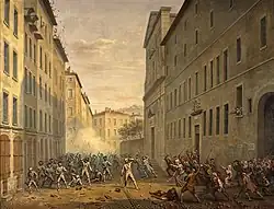 Tableau représentant la journée des Tuiles de 1788.