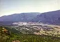 Le barrage de Bonneville depuis Beacon Rock (1997).