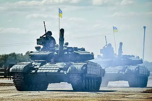 En 2015, équipée de chars T-64 bulat