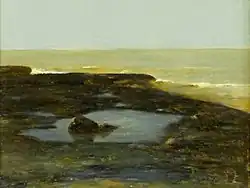La mer à Royan ou La flaque, Léonard Jarraud, 1871.
