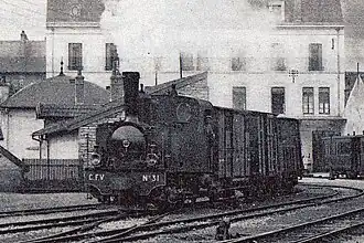 (no&nbsp;1305 - fabriquée le 15 09 1910), no&nbsp;31 des Chemins de fer vicinaux de la Haute-Saône à Vesoul.