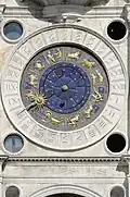 Horloge 24 heures de la place Saint-Marc, Venise (fin du XVe&nbsp;siècle).