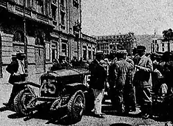André Boillot et Louis Rigal en 1928, vainqueurs du GP de SaintSébastien Tourisme sur Peugeot 18CV ss.