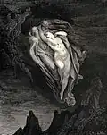 Paolo et Francesca de Gustave Doré.