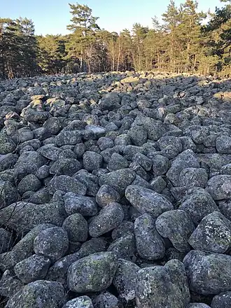 La plage de galets du Nunnavuori.