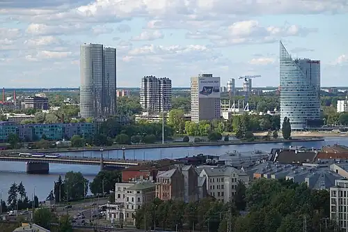 Le quartier vu de l'académie des sciences.