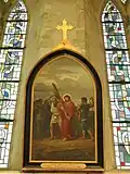 Jésus aidé par le cyrénéen.
