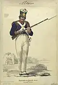 Fantassin mexicain 1816.