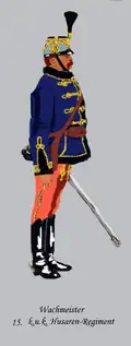 15e régiment de hussards, entre 1914 et 1916.