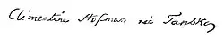 Signature de Klementyna Hoffmanowa Clémentine Hoffman