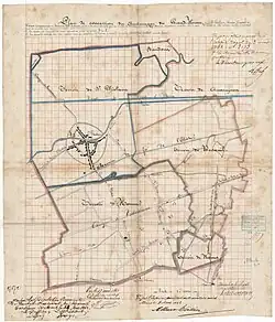 Plan de la concession en mai 1862.