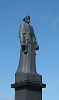 Statue de Leif Andreas Larsen à Bergen.