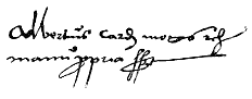 Signature de Albert de Brandebourg