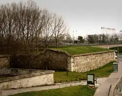 Le bastion no&nbsp;1 vu depuis le pont National.