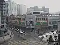 Jonction entre la Newport Road, la Queen Street et la Dumfries Place.