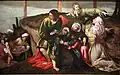 L'Évanouissement de la Vierge pendant le transport du Christ, par Lorenzo Lotto en 1545.