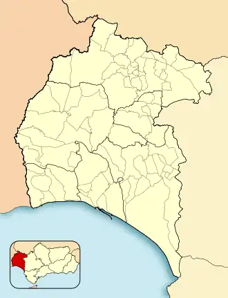 (Voir situation sur carte : province de Huelva)