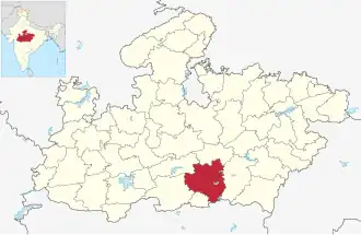 Localisation de District de Chhindwara
