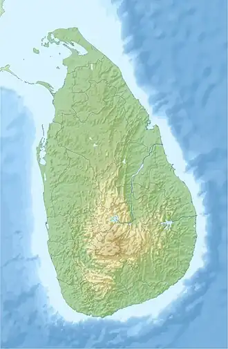 voir sur la carte du Sri Lanka